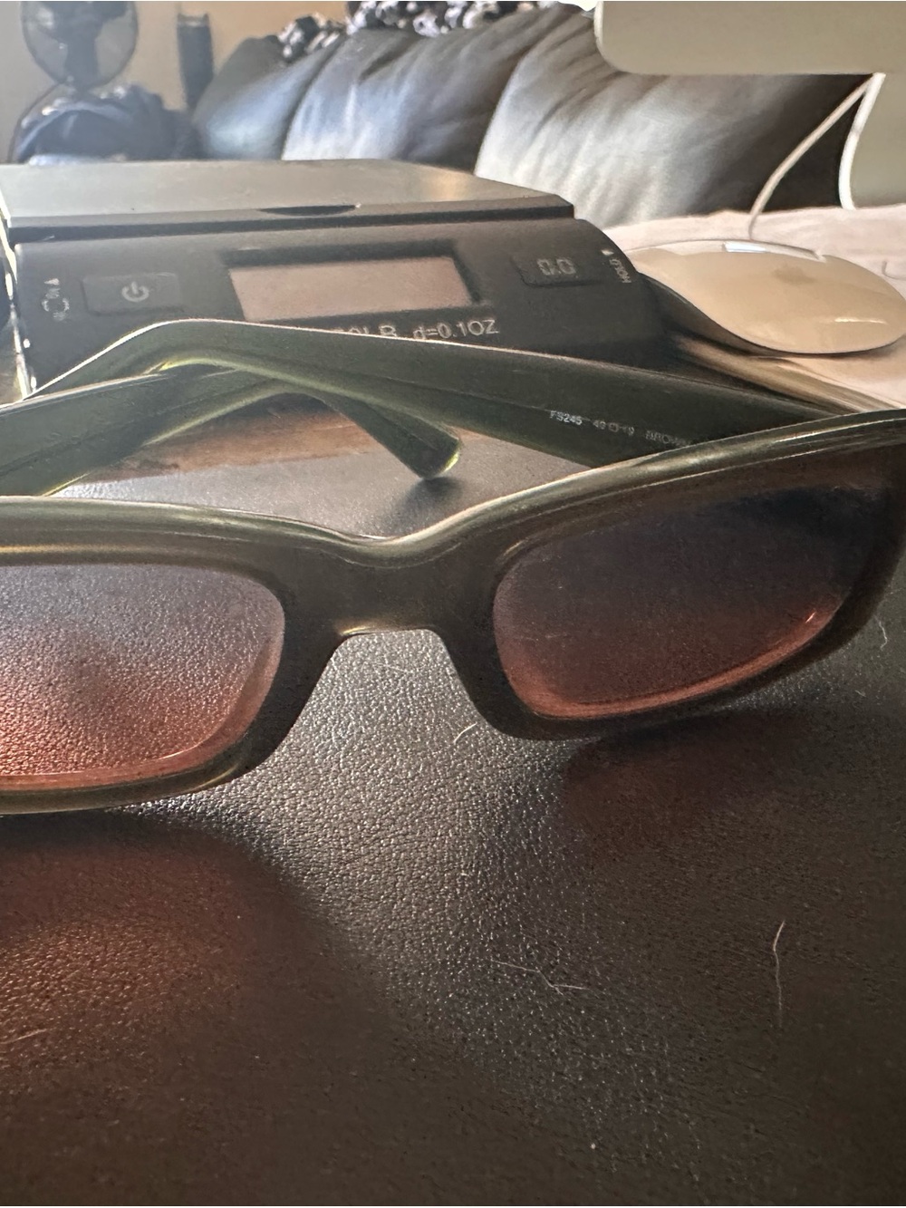 Fendi Olive Green Frame Sunglasses with Brown Gradient Lenses